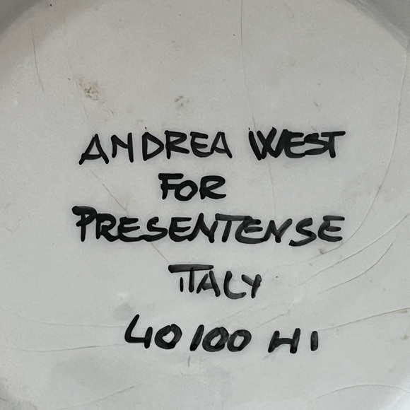 Vintage ceramic pitcher by Andrea West for Presentense. - Picture 6 of 11